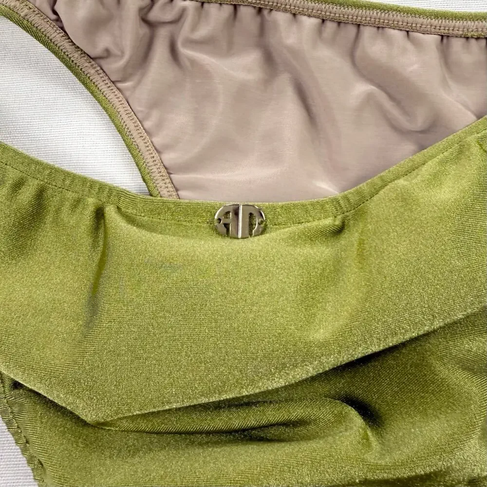 Adriana Degreas Women's Seashell Solid Strapless Bikini Set Medium Pistachio